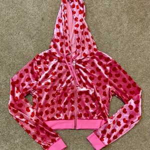 Sugar Thrillz Pink and Red Heart Hoodie